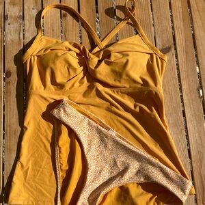 Athleta Mustard Yellow Bikini Set